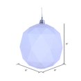 thumbnail image 2 of Vickerman M177511DS 8 in. White Shiny Geometric Christmas Ornament Ball, 2 of 3