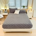 thumbnail image 1 of EGNMCR Winter Warm Corals Fleece Mattress Protector Fitted Sheet Is Perfectly For Home Use 60x79in Plush fitted sheet, 1 of 6