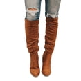 thumbnail image 4 of CEHVOM Bottes Grande Taille Femmes Automne Tube Long Talon Épais Chaussures Bottes Fermeture Éclair Bottes Pointues, 4 of 4