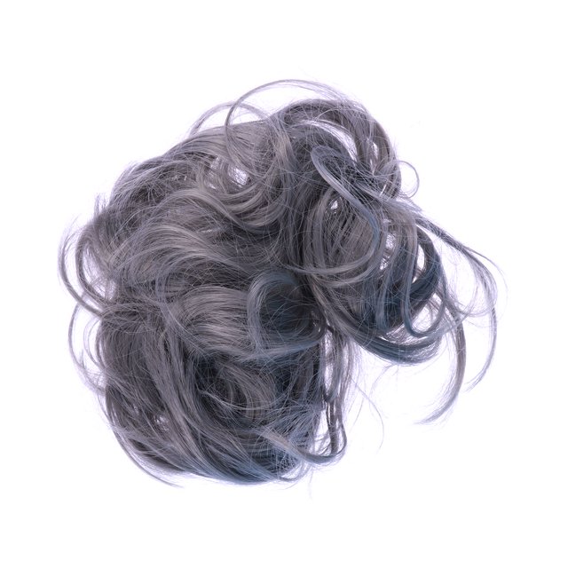FRCOLOR Chignon Perruque Ondulé Synthétique Extension de Chignon pour Usage Durable à Long Terme Argent Parfait pour Séances Photo de Fête et Rassemblements 1 Pce, 4.92"X4.92"X0.59 Pouces