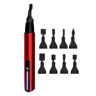 Hxlamzoo Reciprocating Sander Electric Sanding Pen with USB Charging, 8 Sanding Heads & 3 Adjustable Speeds - Portable Polishing Tool for Small DIY Projects, Safe with Overload Protection