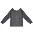 thumbnail image 4 of EGNMCR Chandails pour Femmes Mode Couleur Unie Grande Taille Ample Col Rond Chandail, Cadeaux pour Femmes, 4 of 6