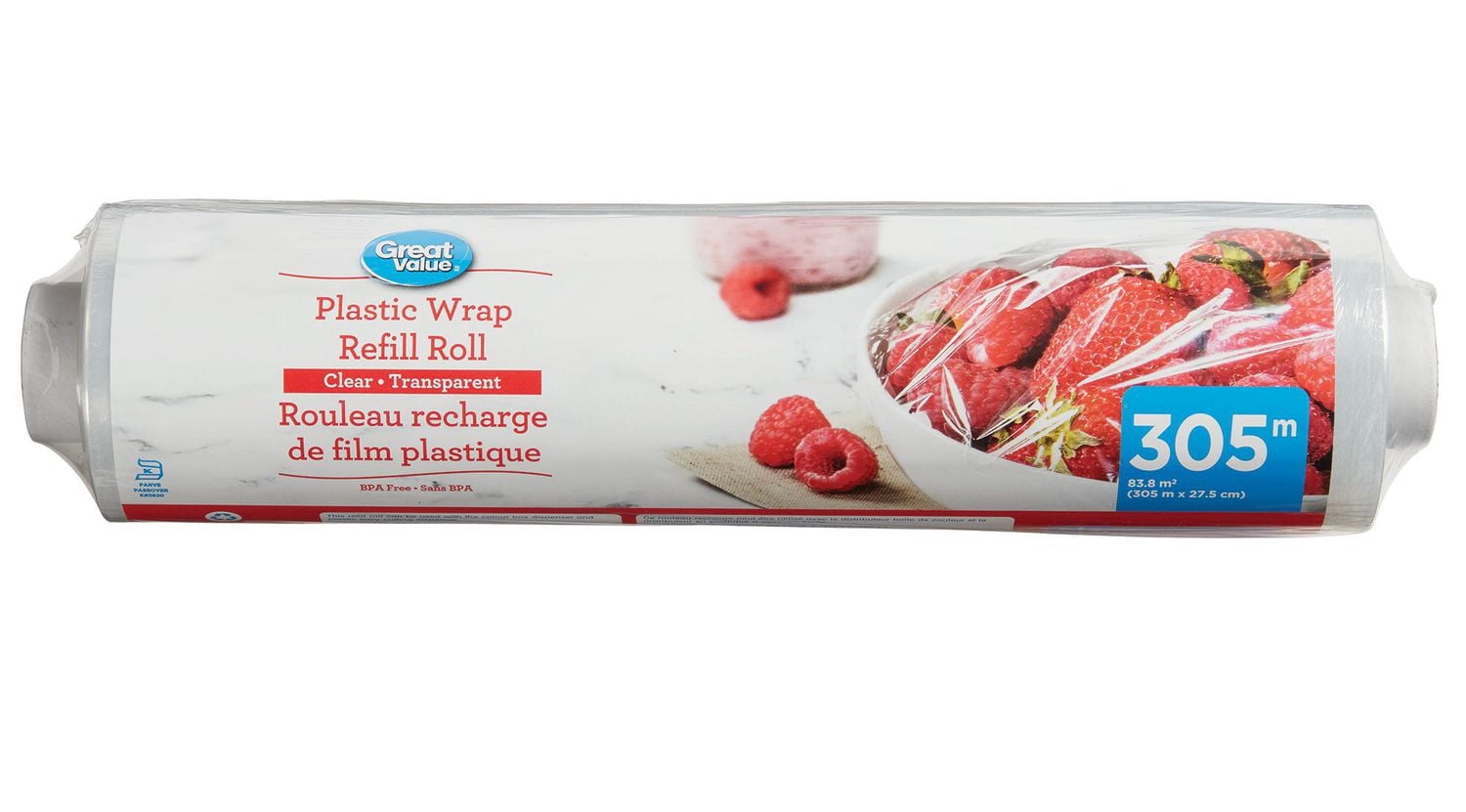 Great Value Clear Plastic Wrap Refill Roll