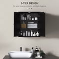 thumbnail image 4 of HOMCOM 3-Tier Space Saver Medicine Cabinet with Adjustable Shelf, 4 of 10