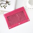 thumbnail image 4 of Dvruxg 2 Pcs Trousse à Crayons, Trousse à Crayons Trois Trous Fermeture Éclair Simple Sac de Rangement Transparent en PVC, Grande Capacité Trousse à Crayons avec Fermeture Éclair Classeur Transparent, 4 of 5