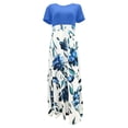 thumbnail image 4 of Weiqiqre Robes de Travail pour Femmes, Robes Longues à Imprimé Floral Coloré Teinture sur Nœuds pour Femmes, Robe Maxi Décontractée de Plage, 4 of 5