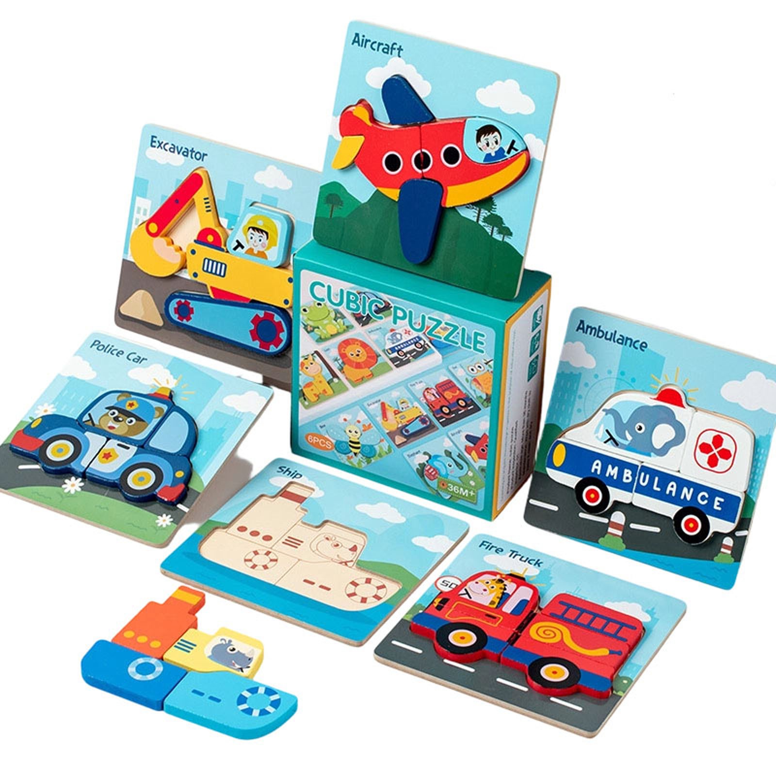 EGNMCR Early Education Puzzle Gift Box Puzzle Assembly Toys jigsaw puzzle