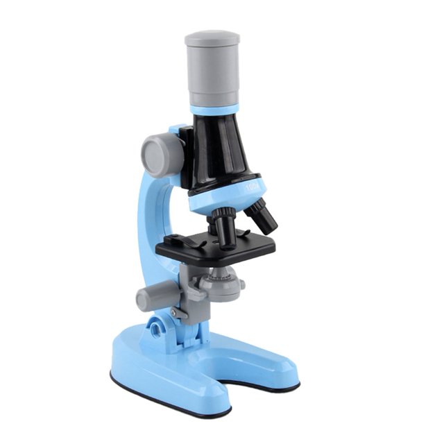 Kit Scientifique Microscope pour Enfants, Ensemble de Jouets Microscope pour Enfants, Ajuster l'Angle d'Observation, Roue à Main avec Lumière LED pour Jouer à la Maison