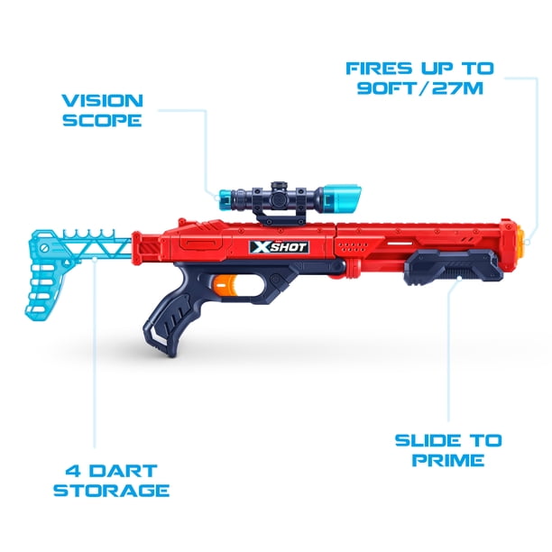 Excel Double Kickback Double Reflex 6 Foam Dart Blaster Combo Value Pack (48 fléchettes, 3 bombes) Pistolet à fléchettes pour enfant