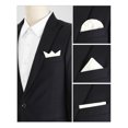 thumbnail image 4 of INSPIRE CHIC Men's Pocket Squares Solid Color Handkerchiefs for Wedding Party Cream, 4 of 4
