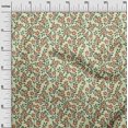 thumbnail image 3 of oneOone Tissu Flex Coton Marron Floral Matériel de Robe Tissu Imprimé Tissu au Mètre 40 Pouces de Large, 3 of 5