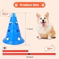 thumbnail image 3 of Yiwa Dog Agility Hurdle Cone Set, Dog Agility Training Equipment with 12 Agility Cones 6 Agility Rods 2 Rod Buckles, Dog Agility Course Set Puppy Obstacle Course Jump with Storage Bag for Outdoor, 3 of 5