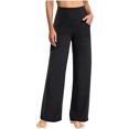 thumbnail image 1 of LSLJS Women's Solid Color Fashionable and Comfortable Wide Leg Straight Yoga Pants Gym Pants, 1 of 5