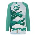 thumbnail image 4 of Costumes de Noël en Liquidation Mode Blouse à Manches Longues Imprimée Col Rond Chandail Décontracté Chandails en Molleton Grande Taille pour Femmes, 4 of 4