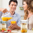 thumbnail image 1 of Overnight Oats Container Glass Cereal Cups to Go with Spoon Yoghurt Cup to Go Cup with Lid Cereal Airtight Container, 1 of 6