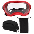 thumbnail image 1 of Large Dog Goggles, Sturdy Buckle Durable PC Dog Goggles Windproof Ultraviolet Proof  For Outdoor Black Frame And Gray Goggles,Red Frame And Red Goggles,Red Frame And Transparent, 1 of 8