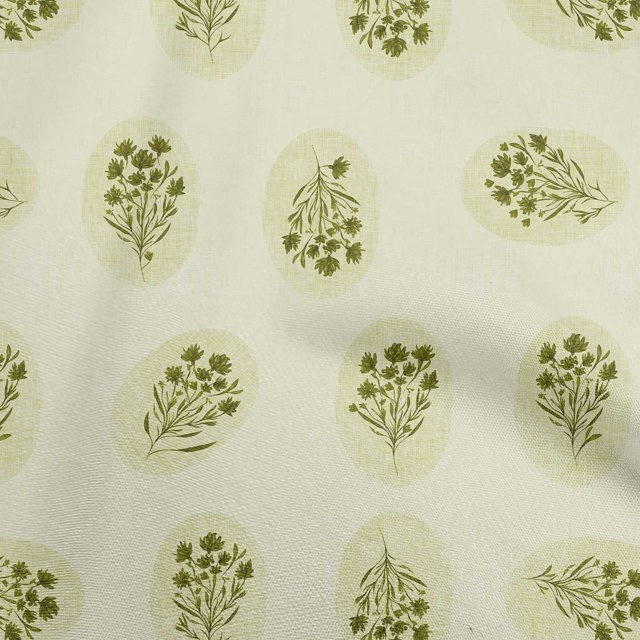 oneOone Viscose Chiffon Greenish Beige Fabric Block Sewing Material Print Fabric By The Yard 42 Inch Wide