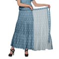 thumbnail image 2 of Moomaya Jupe Évasée avec Taille à Nouer Jupe Longue Imprimée Grande Taille Tenue d'Été, 2 of 6