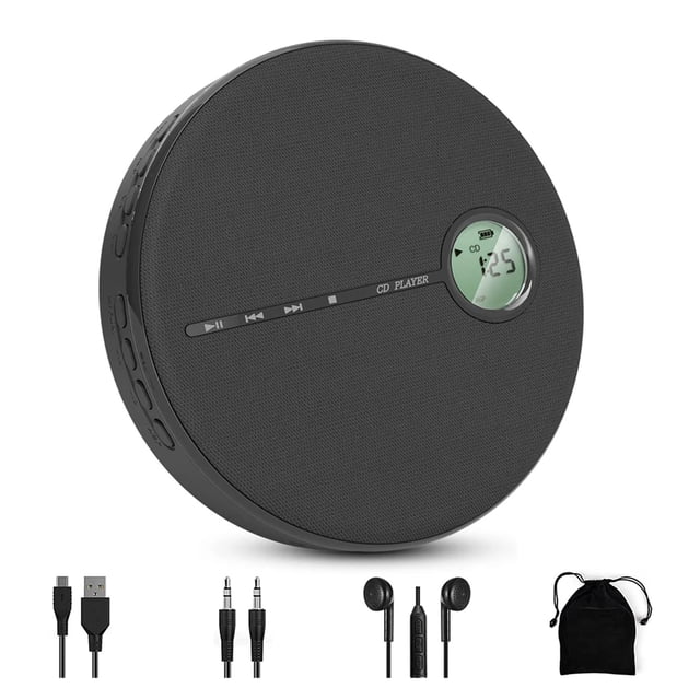 Baladeur Portable Lecteur CD Bluetooth Rechargeable avec Haut-Parleurs Lecteur CD, Largement Utilisé
