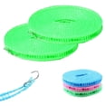 thumbnail image 4 of Clearance! Windproof Non Slip Clothesline Portable Clotheslines Windproof Nylon Adjustable Non Slip Clothesline Retractable Clothesline for Indoor Outdoor Travel Camping One Size Multi-Color, 4 of 9