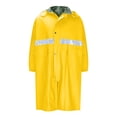 thumbnail image 2 of LOVZFMLL Jackets for Men Rainstorm Proof Long Raincoat PVC Hiking Raincoat Solid Color Reflective Strip Men's Long Sleeved Raincoat, 2 of 6