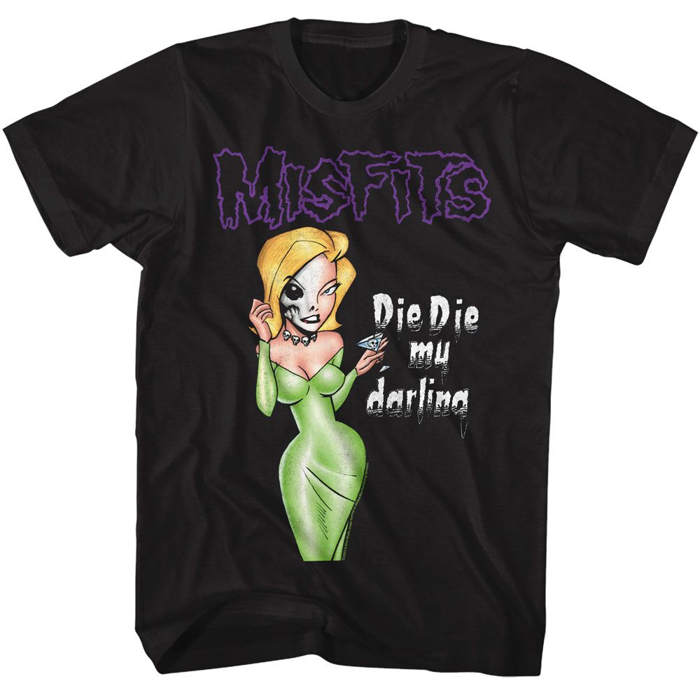 T-Shirt Adulte Noir Misfits Die Die My Darling 4TG