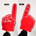 thumbnail image 4 of Red Foam Hand Glove Sports Fan Cheering Finger Pointing Rally Prop Game Event Enthusiasm Accessory Red #8684m, 4 of 5