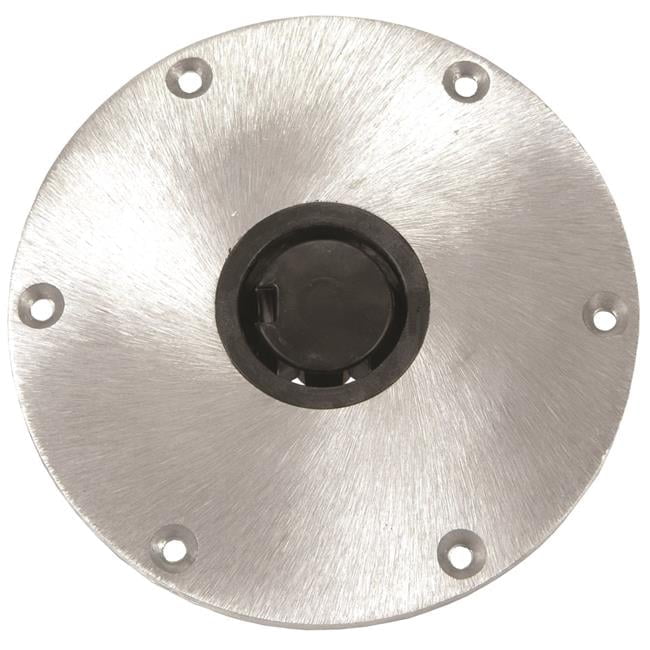 Springfield Marine Base de Piédestal de Siège de Bateau 1300750-1 à Brancher; Rond; Diamètre de 9 Pouces; Sans Filetage; Satin; Base en Acier Inoxydable