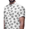 thumbnail image 4 of BESTMAN Slim Fit Shirts For Men Button Down Short Sleeve Printed Shirts For Boys, 4 of 5