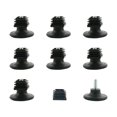 thumbnail image 1 of Unique Bargains Furniture Chair Leveling Foot Square Pipe Insert 25 x 25mm 8 Sets, 1 of 2