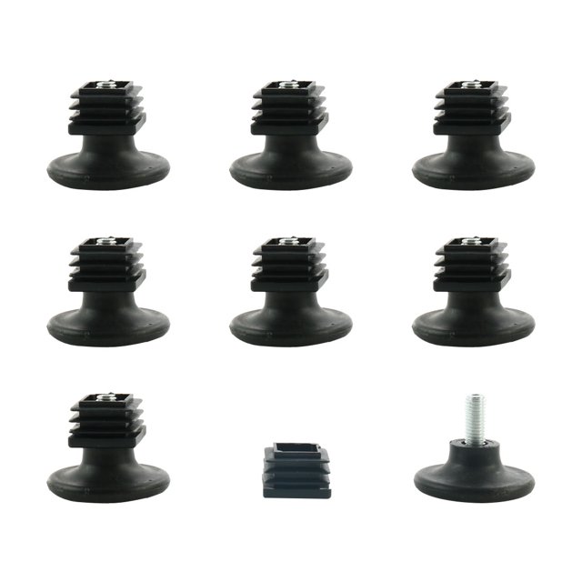 Unique Bargains Furniture Chair Leveling Foot Square Pipe Insert 25 x 25mm 8 Sets