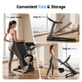 thumbnail image 4 of YPOO Tapis Roulant Pliant avec Inclinaison Réglable, Appareil d'Exercice Portable pour la Maison, Haut-Parleurs Bluetooth, Capacité de 300 lb, 2,5 Hp et Contrôle par Application, 4 of 7