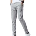 thumbnail image 1 of Pantalon Homme Taille Élastique Polyester Tendance Décontracté avec Cordon de Serrage pour Rue Noir m, 1 of 10