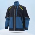 thumbnail image 2 of Men's Rip-Resistant Work Jacket Color Block Clothing Durable Clothes Long Sleeve Tops Labor Tees Protective Layer Utility Coat, 2 of 5