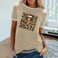 thumbnail image 2 of EQWLJWE Hauts d'Été pour Femmes Hauts pour Femmes en Liquidation Mode Féminine Manches Courtes Col Rond Hauts Amples Blouse Manches Bouffantes Imprimée, 2 of 6