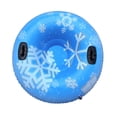 thumbnail image 1 of Graflsoa Durable 120cm Inflatable PVC Snow Tube for Winter Fun - Light Blue Snowflake Design, Universal Size for All Ages, Easy to Carry & Safe for Skiing, 1 of 6