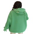 thumbnail image 4 of Frog Sweat à Capuche pour Femmes Saint-Valentin Pull à Fermeture Éclair Dessin Animé Couple Vert TTTG, 4 of 6