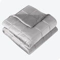 thumbnail image 1 of Bare Home 25 lbs Weighted Blanket for Adults - 80" x 87" - Minky Fleece, Light Gray, 1 of 7
