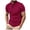 Red, variant on Ymyiu Mens Polo Shirt Short Sleeve Knit Polo Shirts for Men Short Sleeve V Neck Polo Lightweight Summer Casual Textured Polo Shirts Size L(Navy, L)