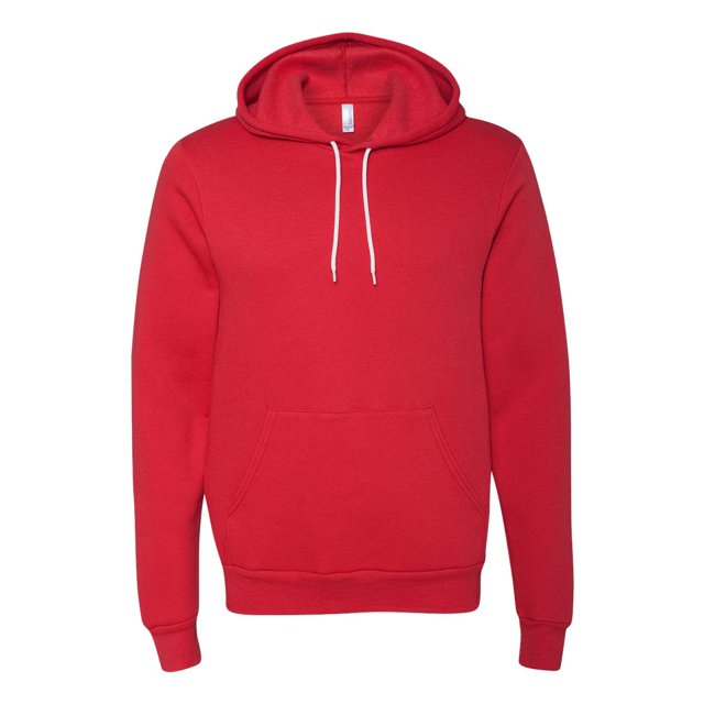 BELLA+CANVAS 3719 Chandail à Capuchon Unisexe en Molleton de Coton Poly, 2TG, Rouge
