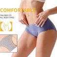 thumbnail image 4 of Women's Seamless Hi-Cut Brief Panties Full Coverage Underpants 4 Packs, 4 of 5