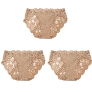 EGNMCR Women's Cotton Underwear, High Waist Breathable Briefs, Soft Underpants, Ladies Stretch Panties Women Lace Underwear Comfortable And Slim Hollowed Out Solid Panties Briefs Women Underwear