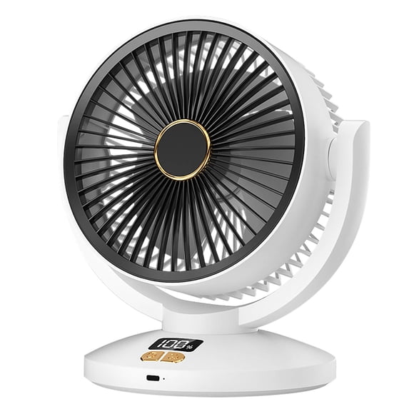 Small Fan for Bedroom 2025 Desktop Air Circulation Fan with Powerful Wind Power Warm White or White Gold Finish
