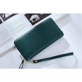 thumbnail image 2 of （3PCS）Wallet Leather Ladies Wallet Large Wallet Women With Zipper Gold Wallets Ladies Long (Green), 2 of 6