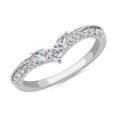 thumbnail image 1 of 0.30 Carat Excellent Pear Shape Genuine Diamond Latest Design Engagement Eternity Band for Ladies Solid 18K White Gold Size 7.5, 1 of 1