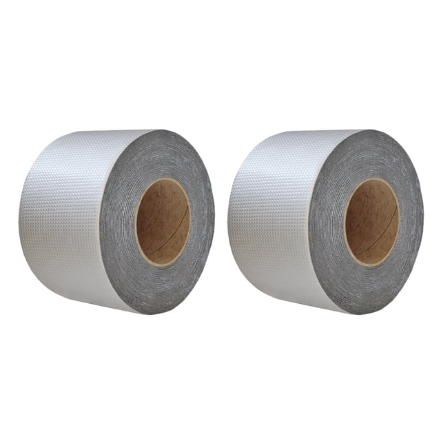 Graflsoa Lot de 2 Rubans d'Étanchéité Imperméables en Caoutchouc Butyle pour Réparation des Fuites, 50 cm x 5 m, Autocollants, Résistants aux Intempéries, Résistants aux UV, Idéals pour Toitures, Fenêtres et Systèmes CVC