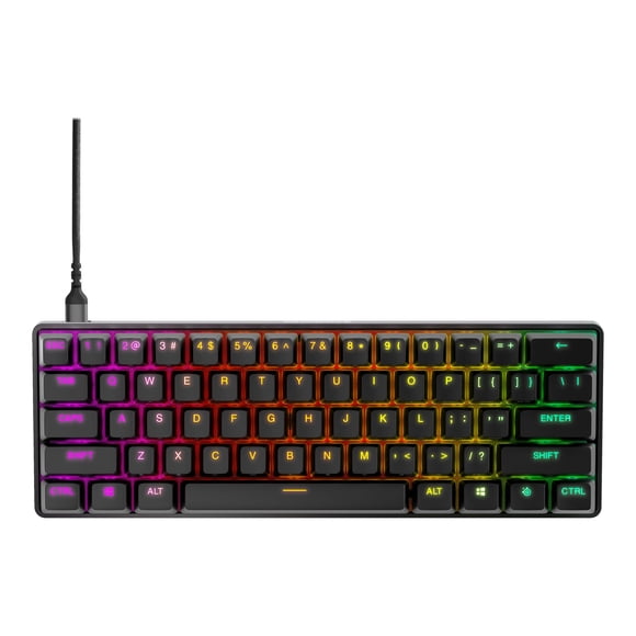SteelSeries Apex Pro Mini 60% Wired Mechanical OmniPoint Adjustable Actuation Switch Gaming Keyboard with RGB Backlighting, Black