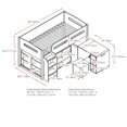 thumbnail image 4 of CorLiving Madison Collection All-in-One Single/Twin Size Loft Bed, 4 of 4