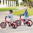 thumbnail image 4 of Costway Vélo 16 Pouces pour Enfant de 4 à 7 Ans avec Guidon et Selle Réglables en Hauteur, Frein à Main, Rouge, 4 of 10