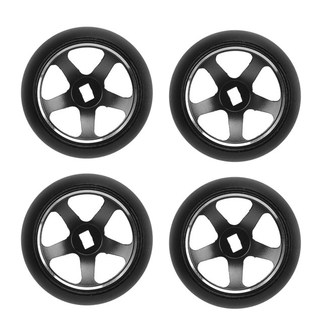 RC Tires and Wheels, RC Drift Tires 4PCS Stable Driving Wear Proof for Replacement Blue,Red,Black,Titanium